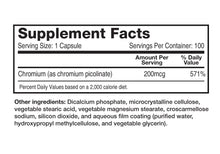 Load image into Gallery viewer, CHROMIUM PICOLINATE 200MCG