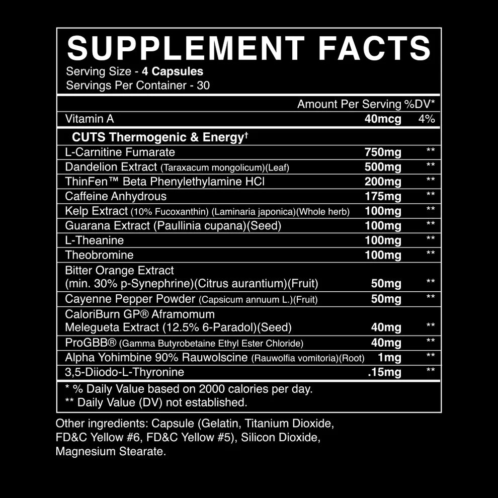 CUTS THERMOGENIC PILLS