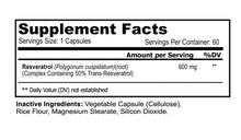 Load image into Gallery viewer, RESVERATROL 600MG