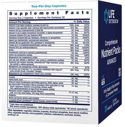 COMPREHENSIVE NUTRIENT PACKS