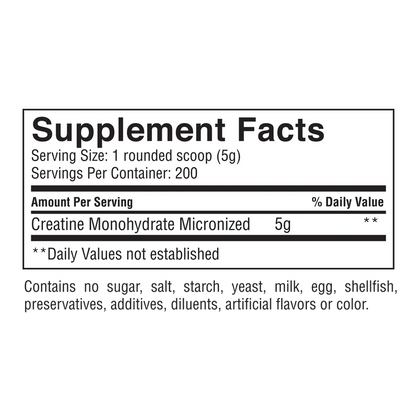 PURE CREATINE MONOHYDRATE