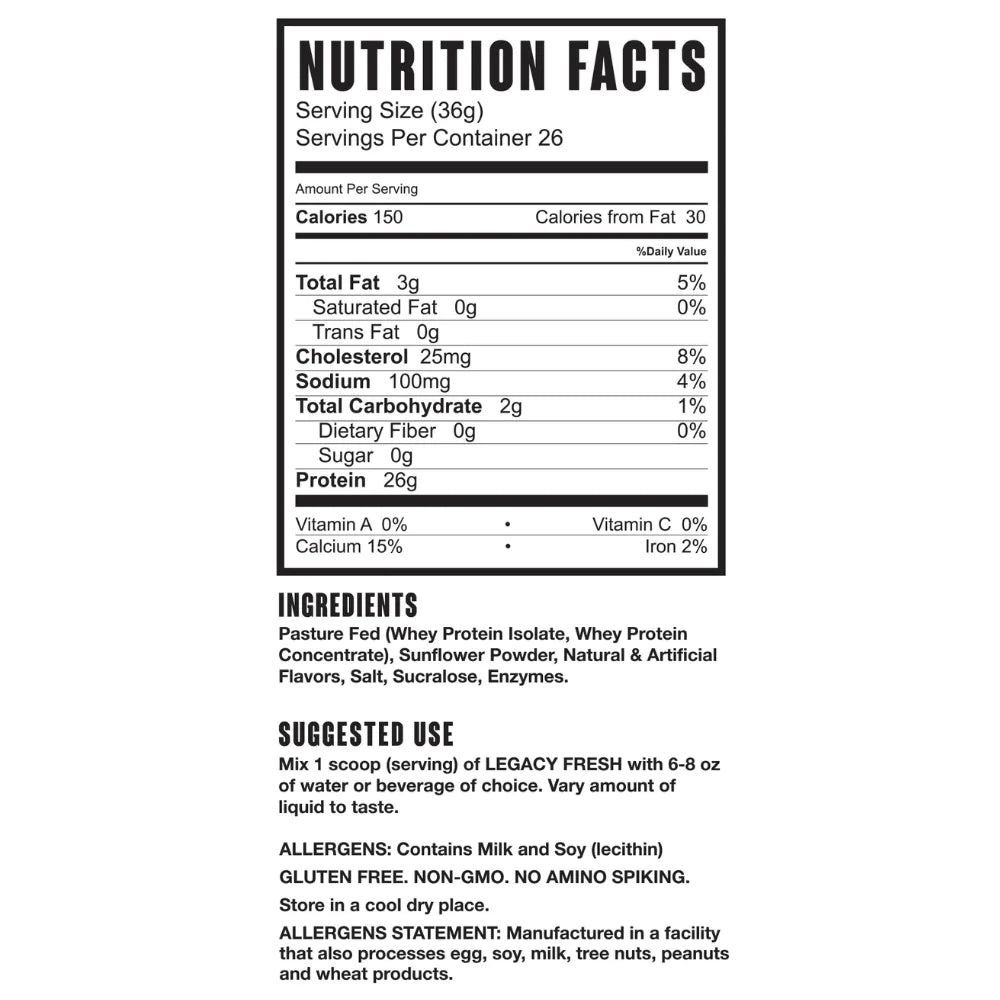 FRESH WHEY PROTEIN ISOLATE